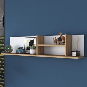 Kalune Design Nástěnná police AE103 bílá/ořech obraz