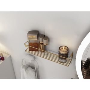Kalune Design Nástěnná police BANYO zlatá obraz