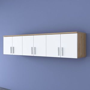 Kalune Design Nástěnná police EA114 ořech/bílá obraz
