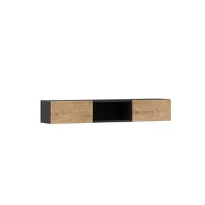 Eltap Nástěnná police Lanzzi 120 cm černá/dub Artisan obraz