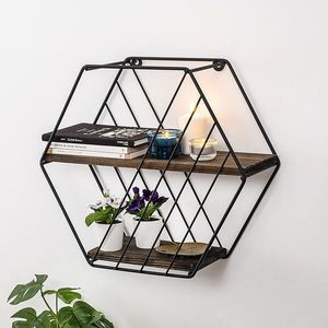 Kalune Design Nástěnná police LILIALES z masivu tmavý ořech obraz