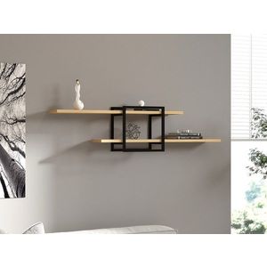 Kalune Design Nástěnná police MONE dub safírový/černá obraz