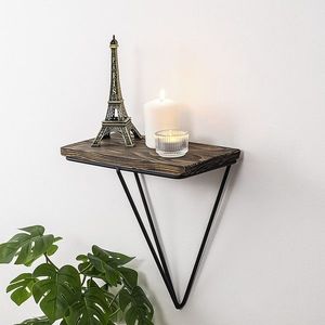 Kalune Design Nástěnná police PHALAENOPSIS tmavý ořech obraz