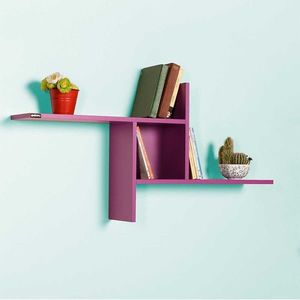 Kalune Design Nástěnná polička RAF 100x50 cm fialová obraz