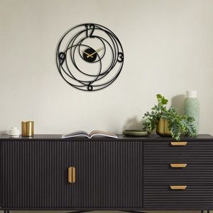 Wallity Nástěnné kovové hodiny Clock Big Bang černá obraz