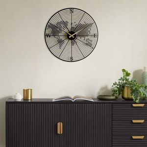 Wallity Nástěnné kovové hodiny Coordinate černé obraz