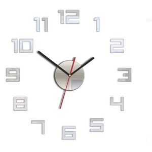 ModernClock Nástěnné samolepící hodiny Digit 50 cm zrcadlové obraz