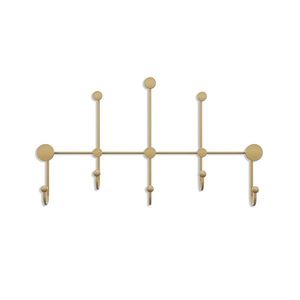Wallity Nástěnný kovový věšák Iyon 80 cm zlatý obraz