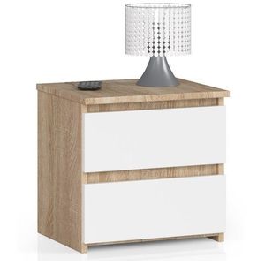 Ak furniture Noční stolek CL2 40 cm dub sonoma/bílý obraz