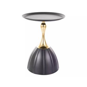 Signal Odkládací stolek Piana 38 cm černý/zlatý obraz