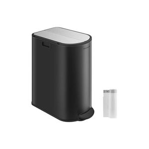 SONGMICS Odpadkový koš Tetry 30/20 l černý/stříbrný obraz