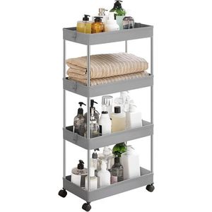 SONGMICS Pojízdný vozík Tulla 40 cm světle šedý obraz