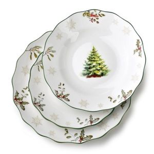 Affekdesign Porcelánová jídelní sada 3 ks talířů Santas bílá obraz
