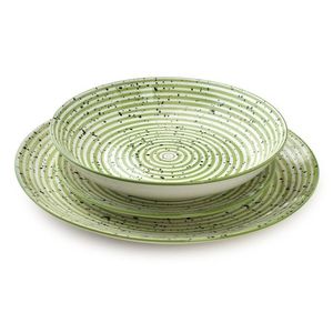 Affekdesign Porcelánová sada 18 ks STRIPES GREEN zelená obraz