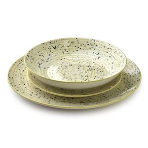 Affekdesign Porcelánová sada 18 ks talířů STRIPES BEIGE béžová obraz