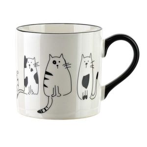 Affekdesign Porcelánový hrnek COTTELLO 370 ml bílý/černý obraz