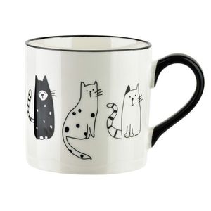 Affekdesign Porcelánový hrnek COTTELLO I. 370 ml bílý/černý obraz