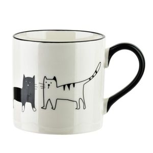 Affekdesign Porcelánový hrnek COTTELLO III. 370 ml bílý/černý obraz