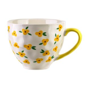 Affekdesign Porcelánový hrnek FLORELLA 400 ml bílý/žlutý obraz