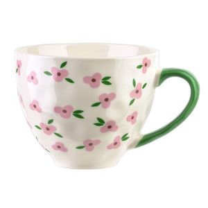Affekdesign Porcelánový hrnek FLORELLA 400 ml růžovo-bílý obraz
