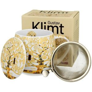 Duo Porcelánový hrnek Klimt Ecru Tree Of Life I. 430 ml ecru/vícebarevný obraz