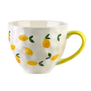 Affekdesign Porcelánový hrnek LIMONE 400 ml bílý/žlutý obraz