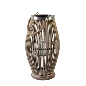 Mondex Proutěná lucerna LUCIE Grey 22x40 cm šedá obraz