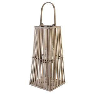 Mondex Proutěná lucerna LUCIE Grey 26, 5x57 cm šedá obraz