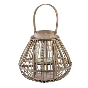 Mondex Proutěná lucerna LUCIE Grey 30x28 cm šedá obraz