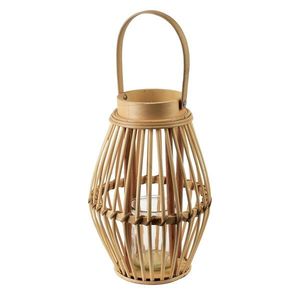 Mondex Proutěná lucerna LUCIE Natural 19x28 cm hnědá obraz
