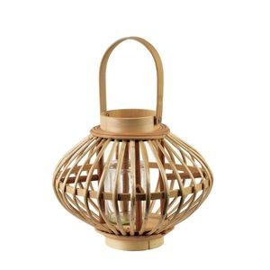 Mondex Proutěná lucerna LUCIE Natural 27x22 cm hnědá obraz