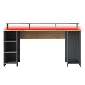 Kalune Design Psací stůl BOHEM s LED osvětlením ořech/antracit obraz