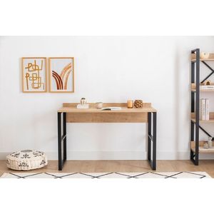 Kalune Design Psací stůl DEHA černý/dub přírodní obraz
