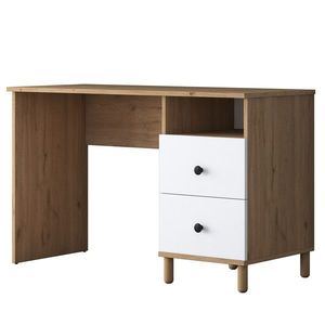 Kalune Design Psací stůl Hanis 120 cm ořech/bílý obraz