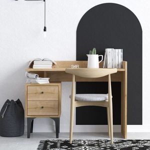 Kalune Design Psací stůl PUUK se skříňkou dubový obraz