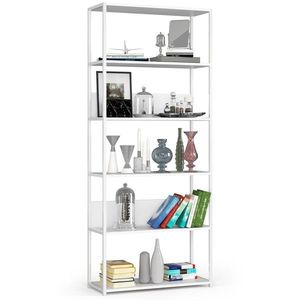Ak furniture Regál LOFT 80 cm bílý obraz