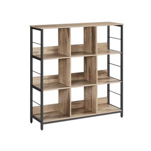 SONGMICS Regál Vasagle Barmy 100 cm světle hnědý/černý obraz