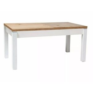 Signal Rozkládací konferenční stolek Kleopatra 124/164 cm dub lancelot/bílý obraz