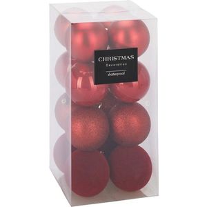Mondex Sada 16 ks vánočních baněk Estila 8 cm červená obraz