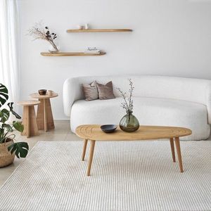 Kalune Design Sada 2 ks nástěnných polic WAVY dub obraz
