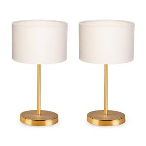 Opviq Sada 2 ks stolních lamp Tablo krémová/zlatá obraz