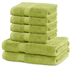 Sada 2 osušek a 4 ručníků DecoKing Ginna světle zelené, velikost 2*70x140+4*50x100 obraz