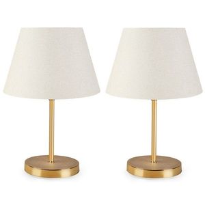 Opviq Sada 2 stolních lamp Deno II krémová obraz