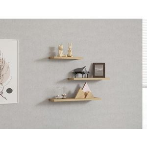 Kalune Design Sada 3 ks nástěnných polic LEILA dub safírový obraz