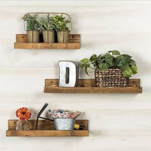 Kalune Design Sada 3 ks nástěnných polic RAF ořech obraz