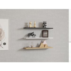 Kalune Design Sada 3 nástěnných polic Boss dub safírový/antracitová/bílá obraz