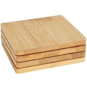 Excellent Houseware Sada 4 ks bambusových podtácků BIMBOO hnědá obraz