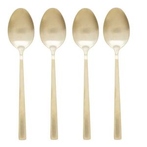 Excellent Houseware Sada 4 ks dezertních lžiček GILD zlatá obraz