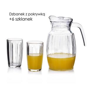Mondex Sada džbánu 2l a 6 ks skleniček 310 ml Sofia čirá obraz