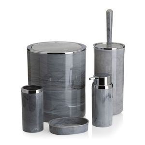 HowHomely Sada koupelnových doplňků GRIS I šedý mramor obraz